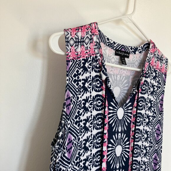Tribal Sleeveless Midi Dress Women's Size S - Picture 3 of 6